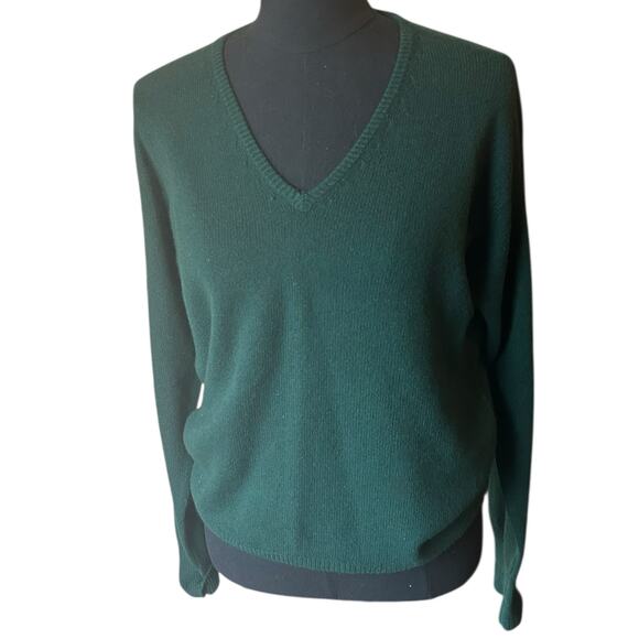 Vintage Forstmann 100% Cashmere Forest Green Sweater Women’s (M/L) Luxury Knit - Picture 1 of 4